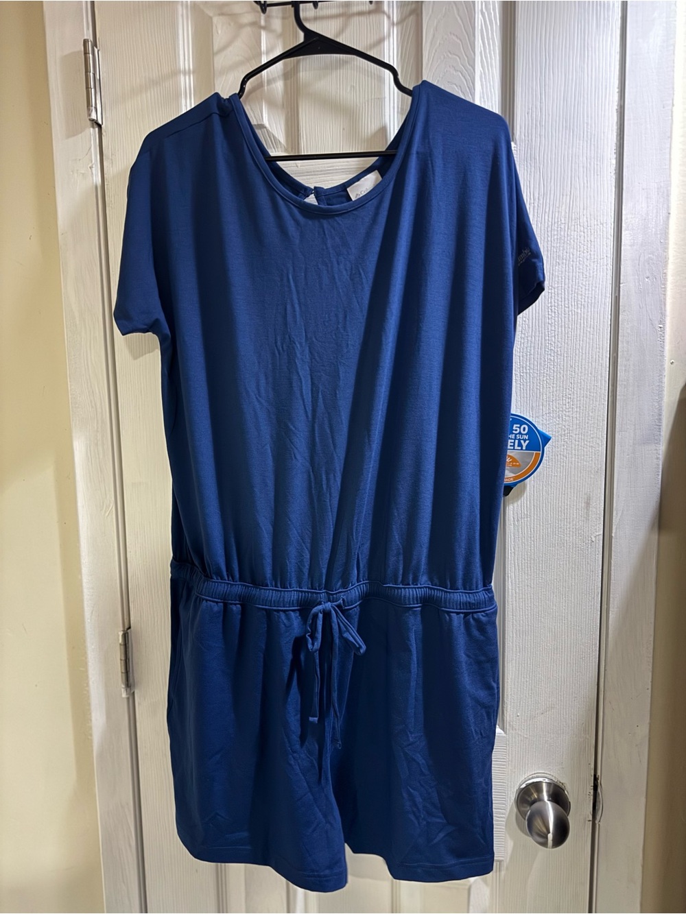 Columbia Navy Women’s One-Piece Romper with Drawstring Waist Size XL Nwt - Picture 8 of 9